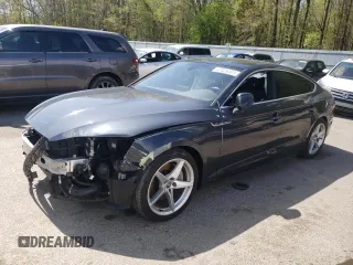 2018 Audi A5 Sportback Premium Plus with VIN WAUENCF56JA007314, listed as a Copart auction lot 47826323 with 35,571 mi miles. Bid and sale history available at carsss.com. Image 1.