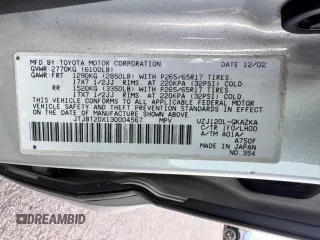 2003 Lexus GX 470 z VIN JTJBT20X130004567, wystawiony jako Copart lot #57682615 z przebiegiem 237 809 mil mil oraz Szkoda całkowita • Salvage title. Historia ofert i sprzedaży dostępna na DreamBid. Obrazek 10.
