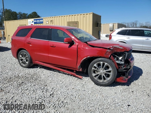 2019 Dodge Durango GT Plus with VIN 1C4RDHDG7KC684337, listed as a Copart auction lot 46721595 with 49,753 mi miles and Salvage title. Bid and sale history available at DreamBid. Image 4.