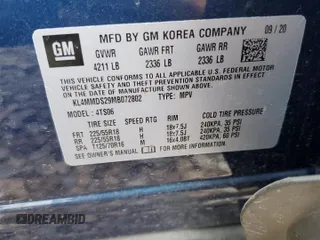 2021 Buick Encore GX Select z VIN KL4MMDS29MB072802, wystawiony jako Copart lot #53917295 z przebiegiem 61 716 mil mil oraz Szkoda całkowita • Salvage title. Historia ofert i sprzedaży dostępna na DreamBid. Obrazek 14.