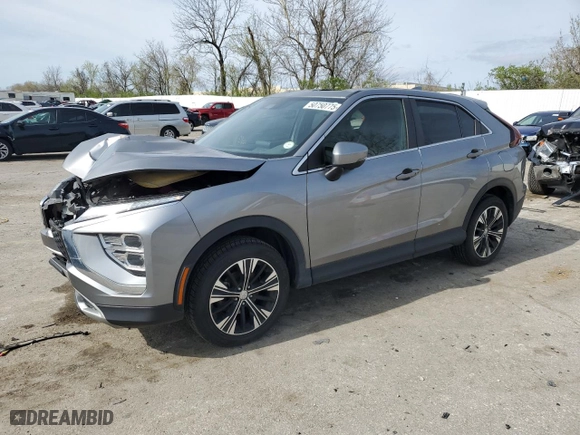 2022 Mitsubishi Eclipse Cross SE with VIN JA4ATWAA8NZ001755, listed as a Copart auction lot 50750775 with 47,675 mi miles and Salvage Title. Bid and sale history available at carsss.com. Image 1.
