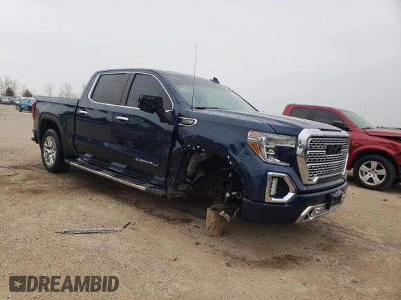 2019 GMC Sierra 1500 Denali with VIN 3GTU9FED4KG293454, listed as a Copart auction lot 53504625 with 38,862 mi miles and Salvage title. Bid and sale history available at DreamBid. Image 4.