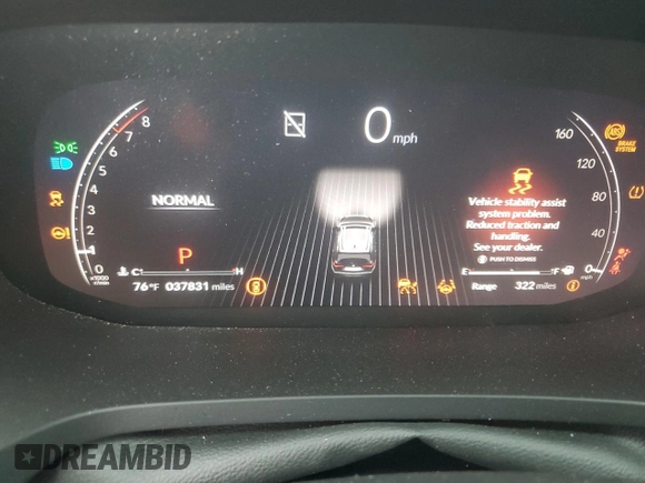 2023 Acura MDX Advance with VIN 5J8YE1H81PL026847, listed as a Copart auction lot 54119965 with 37,831 mi miles and Salvage title. Bid and sale history available at DreamBid. Image 9.