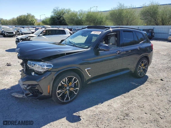 2020 BMW X3 M Competition with VIN 5YMTS0C07L9B34100, listed as a Copart auction lot 71891093 with 0 mi miles. Bid and sale history available at carsss.com. Image 1.