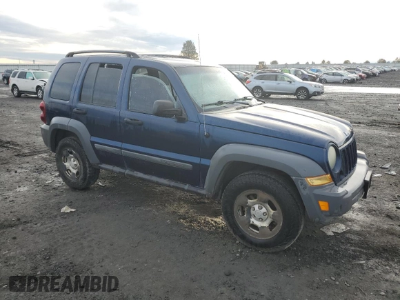2005 Jeep Liberty Sport with VIN 1J4GL48K25W500470, listed as a Copart auction lot 85486204 with 0 mi miles and Salvage Title. Bid and sale history available at carsss.com. Image 4.