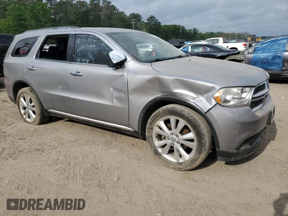 2013 Dodge Durango Crew z VIN 1C4RDHDG9DC687114, wystawiony jako Copart lot #53514085 z przebiegiem 116 120 mil mil oraz Szkoda całkowita • Salvage title. Historia ofert i sprzedaży dostępna na DreamBid. Obrazek 4.