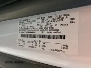 2021 Ford Transit Passenger XL with VIN 1FBAX2Y82MKA49334, listed as a Copart auction lot 86978324 with 81,468 mi miles and Clean Title. Bid and sale history available at DreamBid. Image 13.