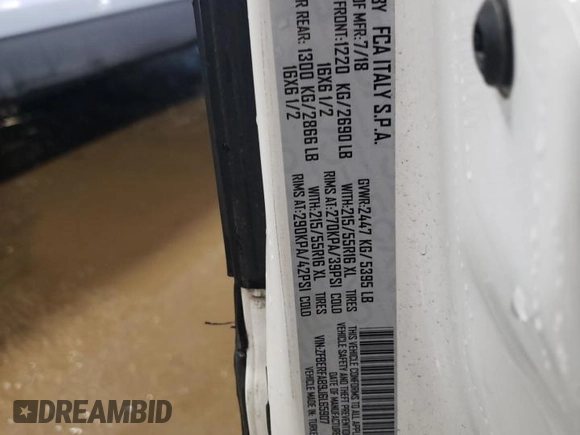 2018 Ram ProMaster City Cargo Tradesman z VIN ZFBERFAB9J6L65907, wystawiony jako Copart lot #48767725 z przebiegiem 91 909 mil mil oraz Szkoda całkowita • Salvage title. Historia ofert i sprzedaży dostępna na DreamBid. Obrazek 12.
