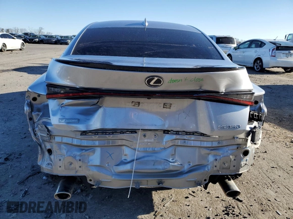 2021 Lexus IS with VIN JTHGZ1B20M5046105, listed as a Copart auction lot 49898325 with 28,393 mi miles and Salvage Title. Bid and sale history available at carsss.com. Image 6.