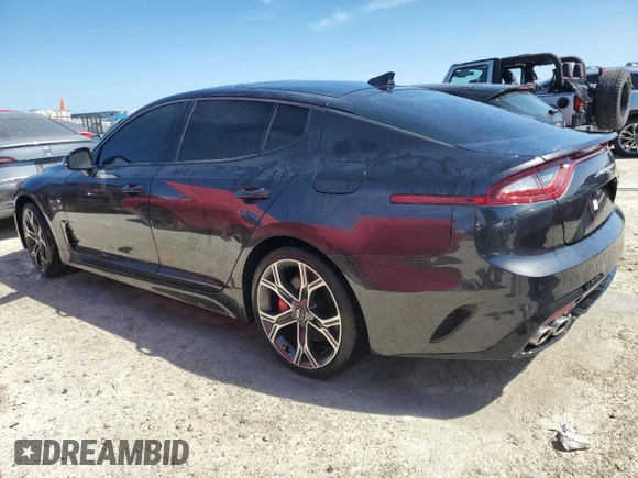 2021 Kia Stinger GT2 with VIN KNAE55LC5M6088344, listed as a Copart auction lot 74608634 with 34,174 mi miles and Non Repairable. Bid and sale history available at carsss.com. Image 2.