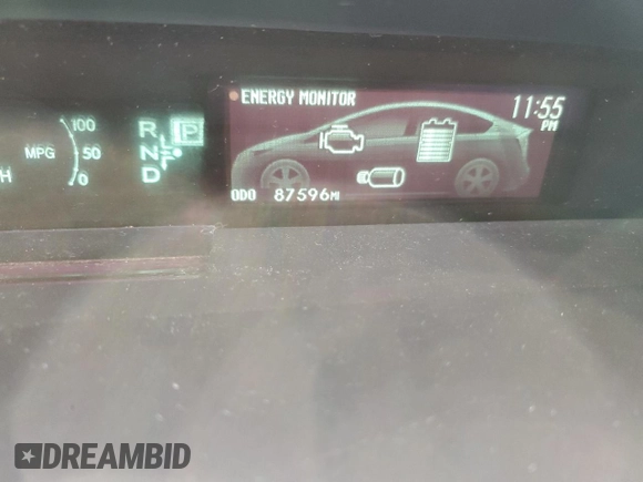2013 Toyota Prius One with VIN JTDKN3DU8D5662863, listed as a Copart auction lot 48520015 with 87,596 mi miles and Clean Title. Bid and sale history available at DreamBid. Image 9.