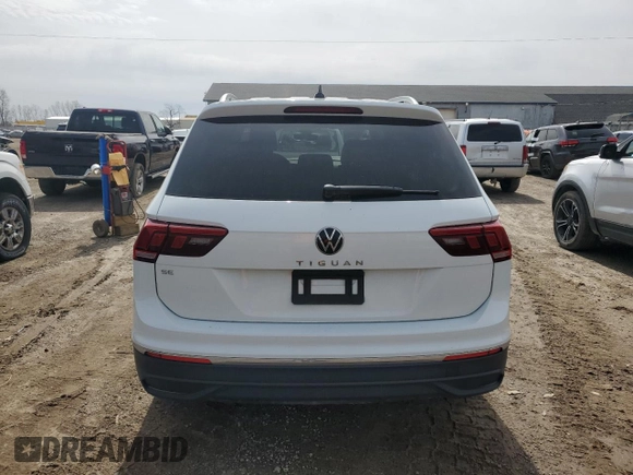 2024 Volkswagen Tiguan SE with VIN 3VV3B7AX8RM170856, listed as a Copart auction lot 51723495 with 3,246 mi miles and Clean title. Bid and sale history available at DreamBid. Image 6.