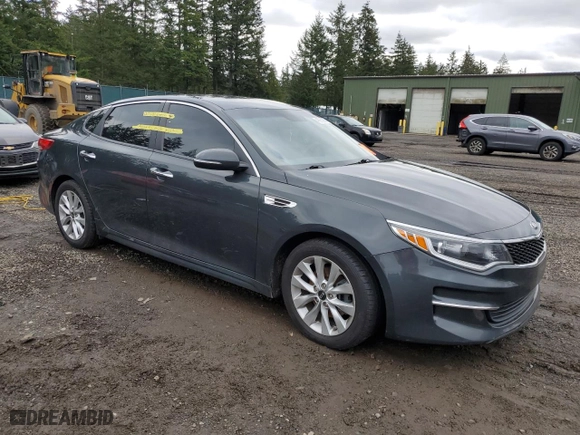 2016 Kia Optima LX with VIN 5XXGT4L33GG061094, listed as a Copart auction lot 45992365 with 0 mi miles and Salvage Title. Bid and sale history available at carsss.com. Image 4.