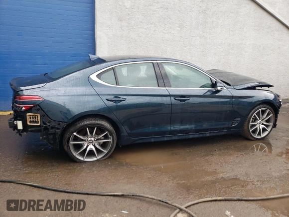 2023 Genesis G70 2.0T with VIN KMTG34TA4PU126996, listed as a Copart auction lot 69326704 with 24,882 mi miles and Non Repairable. Bid and sale history available at DreamBid. Image 3.