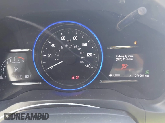 2019 Honda HR-V EX with VIN 3CZRU5H50KM726265, listed as a IAAI auction lot 41880311 with 70,584 mi miles. Bid and sale history available at carsss.com. Image 7.