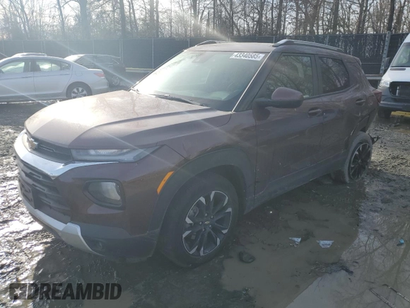 2023 Chevrolet TrailBlazer LT with VIN KL79MPSL7PB079495, listed as a Copart auction lot 43340585 with Not Provided miles and Salvage Title. Bid and sale history available at DreamBid. Image 1.