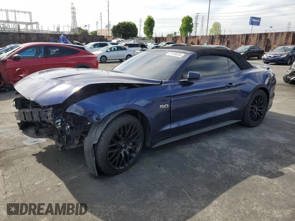 2018 Ford Mustang GT Premium with VIN 1FATP8FF0J5166385, listed as a Copart auction lot 53189035 with 93,417 mi miles and Salvage title. Bid and sale history available at DreamBid. Image 1.