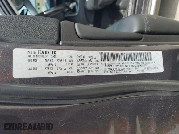 2018 Jeep Grand Cherokee Summit with VIN 1C4RJFJT1JC350270, listed as a Copart auction lot 49503365 with 48,787 mi miles and Salvage title. Bid and sale history available at DreamBid. Image 12.