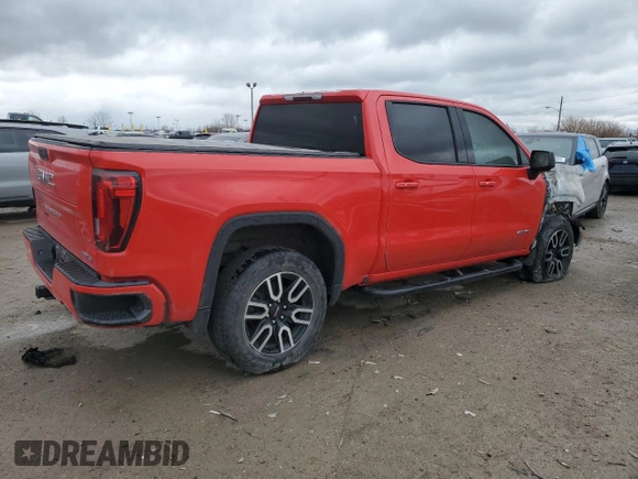 2021 GMC Sierra 1500 AT4 with VIN 1GTU9EET7MZ402509, listed as a Copart auction lot 49750745 with 0 mi miles and Salvage Title. Bid and sale history available at carsss.com. Image 3.
