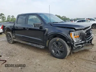 2023 Ford F-150 XL with VIN 1FTEW1C59PFC27499, listed as a Copart auction lot 54453255 with 58,554 mi miles and Salvage title. Bid and sale history available at DreamBid. Image 4.
