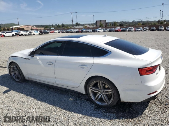 2018 Audi A5 Sportback Premium Plus with VIN WAUENCF54JA008249, listed as a Copart auction lot 52635355 with 138,584 mi miles and Salvage Title. Bid and sale history available at DreamBid. Image 2.