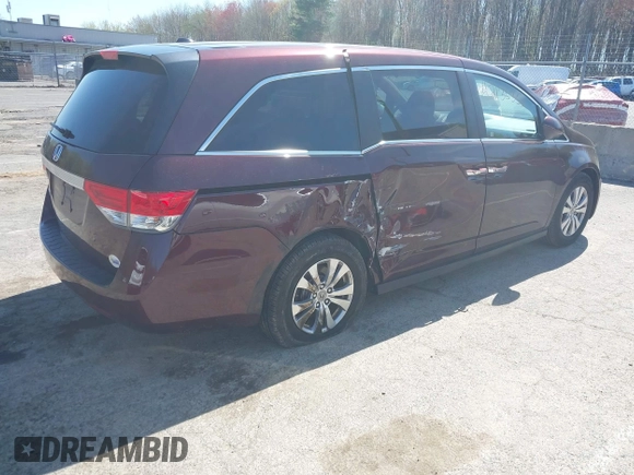 2014 Honda Odyssey EX-L with VIN 5FNRL5H68EB092245, listed as a IAAI auction lot 42135356 with 92,202 mi miles and . Bid and sale history available at carsss.com. Image 4.