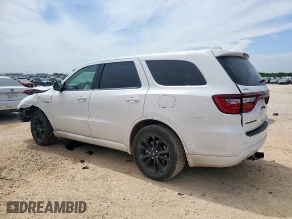 2020 Dodge Durango R/T with VIN 1C4SDHCT4LC394171, listed as a Copart auction lot 60439385 with 66,263 mi miles and Salvage title. Bid and sale history available at DreamBid. Image 2.