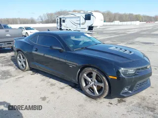 2014 Chevrolet Camaro SS with VIN 2G1FJ1EJ8E9305427, listed as a IAAI auction lot 41968978 with 157,577 mi miles. Bid and sale history available at carsss.com. Image 1.