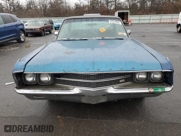 1968 Chrysler New Yorker z VIN CH3K8F117244, wystawiony jako Copart lot #51514955 z przebiegiem 95 618 mil mil oraz Tytuł czysty. Historia ofert i sprzedaży dostępna na DreamBid. Obrazek 5.