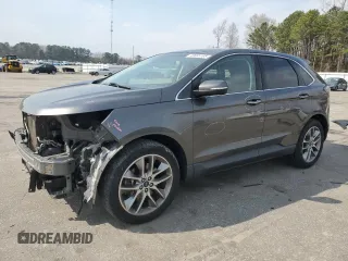 2015 Ford Edge Titanium z VIN 2FMPK4K93FBB73574, wystawiony jako Copart lot #49035195 z przebiegiem 108 946 mil mil oraz Szkody całkowita. Historia ofert i sprzedaży dostępna na DreamBid. Obrazek 1.