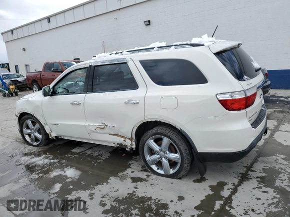 2012 Dodge Durango Citadel with VIN 1C4SDJET2CC192580, listed as a Copart auction lot 49098225 with 166,325 mi miles and Salvage Title. Bid and sale history available at DreamBid. Image 2.
