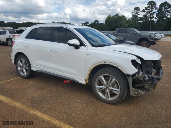 2020 Audi Q3 S line Premium with VIN WA1DECF32L1104309, listed as a Copart auction lot 57162424 with 68,523 mi miles and Salvage Title. Bid and sale history available at carsss.com. Image 4.