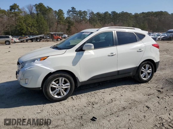 2013 Hyundai Tucson GLS with VIN KM8JU3AC1DU606047, listed as a Copart auction lot 48692885 with 185,829 mi miles and Salvage Title. Bid and sale history available at carsss.com. Image 1.