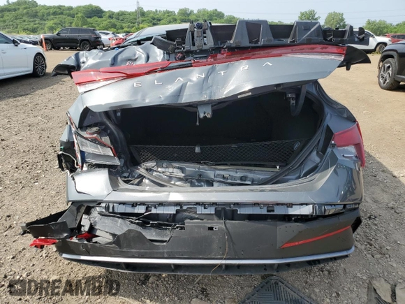 2024 Hyundai Elantra SE with VIN KMHLL4DG4RU784378, listed as a Copart auction lot 60990345 with 9,020 mi miles and Salvage title. Bid and sale history available at DreamBid. Image 6.