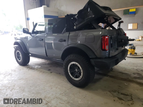 2021 Ford Bronco with VIN 1FMEE5DH2MLA86853, listed as a Copart auction lot 47424675 with Not provided miles and Salvage title. Bid and sale history available at DreamBid. Image 2.