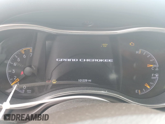 2017 Jeep Grand Cherokee Overland with VIN 1C4RJFCT7HC734125, listed as a Copart auction lot 54333215 with 101,229 mi miles and Salvage title. Bid and sale history available at DreamBid. Image 9.