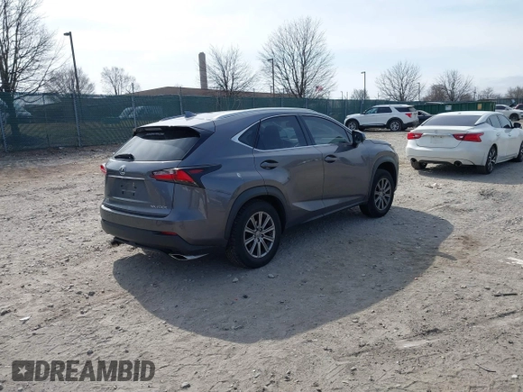2017 Lexus NX with VIN JTJBARBZ7H2102253, listed as a IAAI auction lot 41783042 with 97,018 mi miles. Bid and sale history available at carsss.com. Image 4.