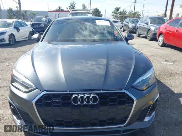 2022 Audi A5 Sportback S line Premium with VIN WAUDACF5XNA028633, listed as a IAAI auction lot 41696539 with 1 mi miles. Bid and sale history available at carsss.com. Image 6.