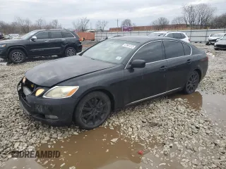2007 Lexus GS 350 with VIN JTHCE96S670004669, listed as a Copart auction lot 47861225 with 221,483 mi miles and Salvage Title. Bid and sale history available at carsss.com. Image 1.