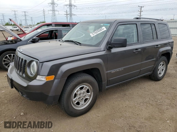2017 Jeep Patriot Sport z VIN 1C4NJPBA5HD141135, wystawiony jako Copart lot #57626065 z przebiegiem 188 568 mil mil oraz Czysty tytuł • Clean title. Historia ofert i sprzedaży dostępna na DreamBid. Obrazek 1.
