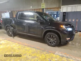 2022 Honda Ridgeline Sport with VIN 5FPYK3F1XNB010405, listed as a Copart auction lot 87934955 with 26,048 mi miles and Salvage title. Bid and sale history available at DreamBid. Image 4.