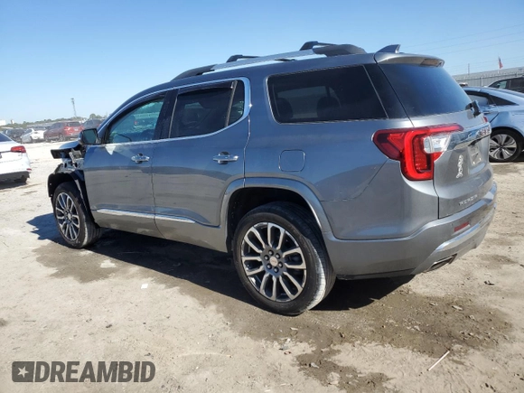 2021 GMC Acadia Denali with VIN 1GKKNPLS2MZ184833, listed as a Copart auction lot 86403574 with 19,498 mi miles and Salvage Title. Bid and sale history available at carsss.com. Image 2.