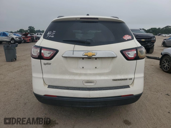 2014 Chevrolet Traverse LS z VIN 1GNKRFED5EJ340184, wystawiony jako Copart lot #54798975 z przebiegiem 197 728 mil mil oraz Czysty tytuł • Clean title. Historia ofert i sprzedaży dostępna na DreamBid. Obrazek 6.