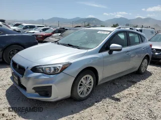 2018 Subaru Impreza Premium с VIN 4S3GTAB66J3721503, выставлен на аукционе Copart как лот 61879115 с пробегом Не указан миль и Списание • Salvage title. История ставок и продаж доступна на DreamBid. Изображение 1.