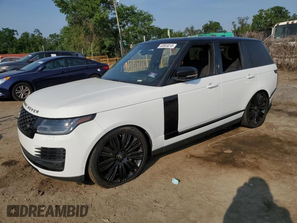 2020 Land Rover Range Rover P525 HSE with VIN SALGS2SEXLA578157, listed as a Copart auction lot 60803015 with 79,716 mi miles and Salvage title. Bid and sale history available at DreamBid. Image 1.