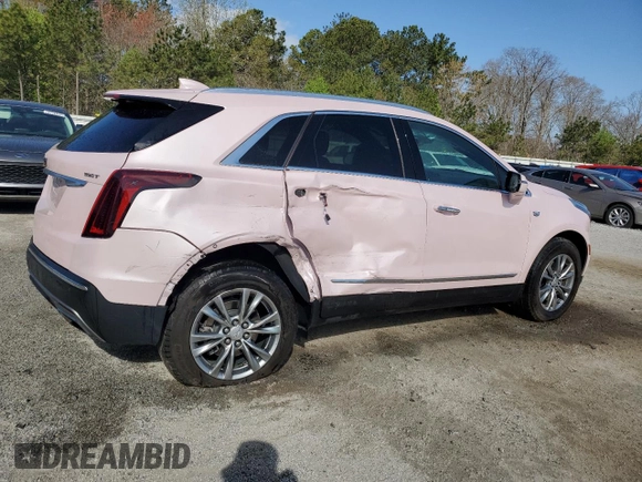 2023 Cadillac XT5 FWD Premium Luxury with VIN 1GYKNCR44PZ159363, listed as a Copart auction lot 49511915 with 42,382 mi miles and Salvage Title. Bid and sale history available at carsss.com. Image 3.