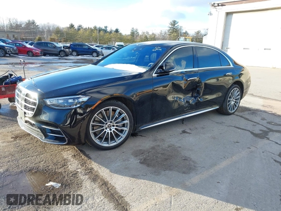 2023 Mercedes-Benz S-Class S 580 with VIN W1K6G7GB4PA190868, listed as a IAAI auction lot 41492193 with 15,776 mi miles. Bid and sale history available at carsss.com. Image 17.