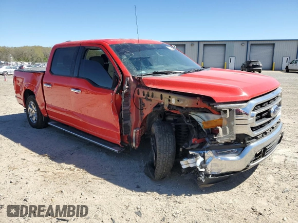 2021 Ford F-150 XL with VIN 1FTEW1C58MKD06889, listed as a Copart auction lot 50171705 with 88,932 mi miles and Salvage title. Bid and sale history available at DreamBid. Image 4.
