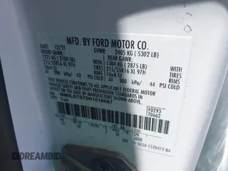 2022 Ford Transit Connect XL with VIN NM0LS7S70N1518067, listed as a IAAI auction lot 42478936 with 76,884 mi miles and . Bid and sale history available at DreamBid. Image 9.