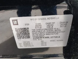 2020 Chevrolet Traverse LS with VIN 1GNERFKW8LJ275914, listed as a IAAI auction lot 41745766 with 59,076 mi miles. Bid and sale history available at carsss.com. Image 9.
